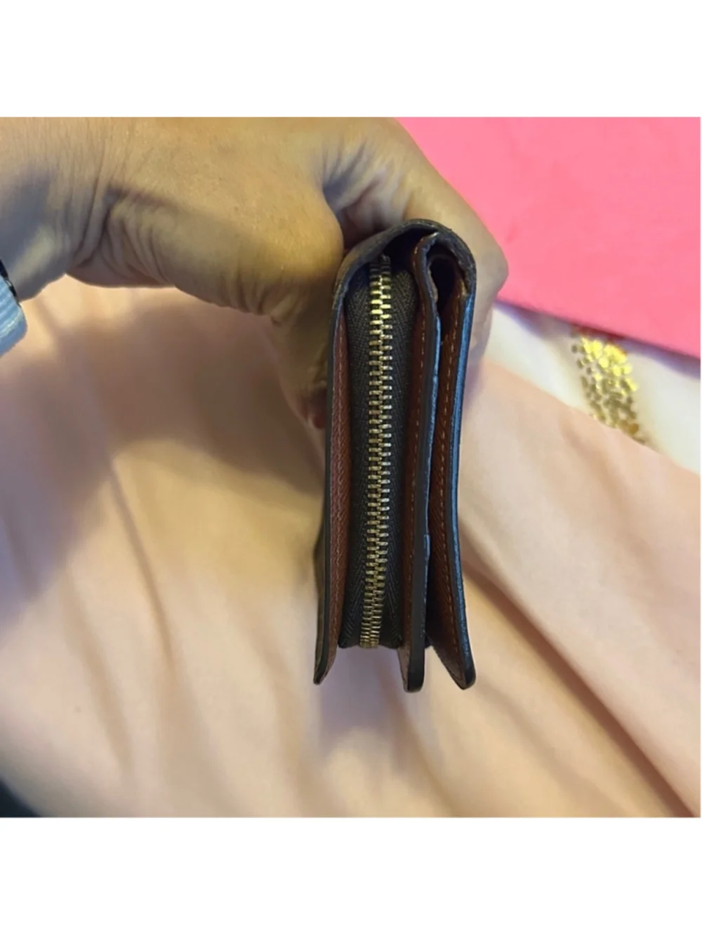 Louis Vuitton Brown and Gold Monogram Wallet